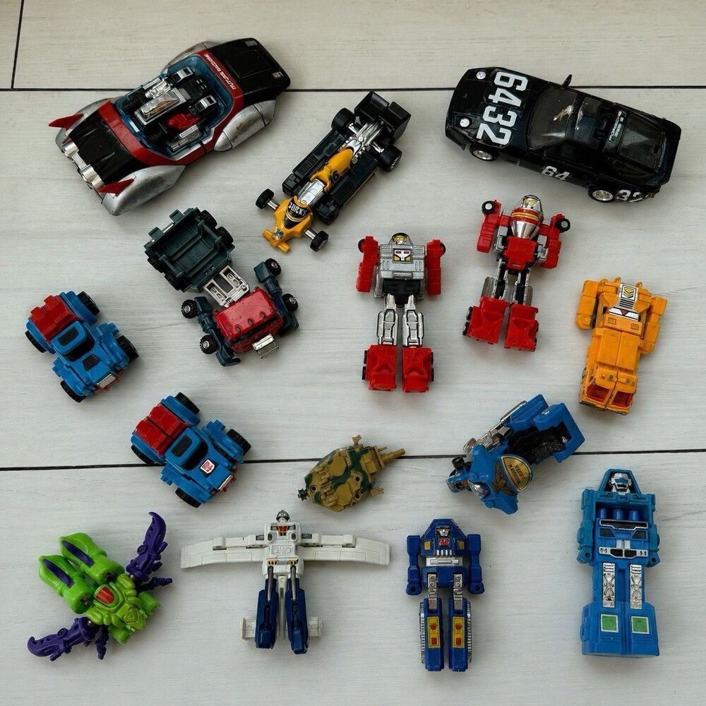 Vintage 80s Gobot Lot Of 15 Bandai Tonka Machine Robo Robots Go Bots Transformer